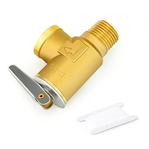 GASHER 1PCS Brass Temperature Pressure Relief Valve with 1/2
