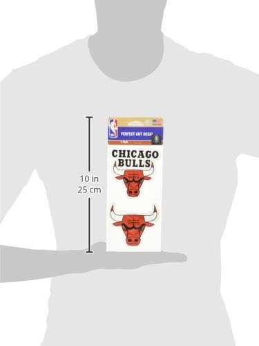 Wincraft NBA Chicago Bulls Perfect Cut Decal (Set of 2), 4" x 4", Black image 3