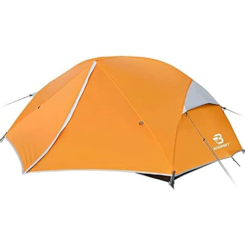 Bessport 3 Person Camping Tent 2 Doors Ultralight Waterproof Lightweight and Easy to Build Ventilated 4 Seasons Dome Tent Suitable for Outdoor Hiking and Mountaineering Cover