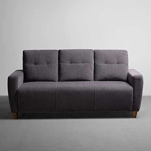 Image of Sleepyhead Yolo Designed by Duroflex - 3 Seater Sofa |Premium Fabric, Plush 3 Layer Cushioning |Modern Buttonless Tufted & Anti-Sag Comfort |Stylish & Durable |3 Years Warranty - Sesame Grey