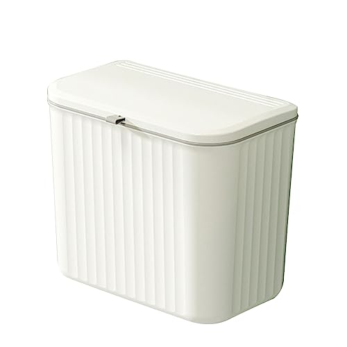 QKPFCVG Kitchen Compost Bin,Wall Mounted Trash Can 7/9L Hanging Garbage Basket for Kitchen Bathroom Dustbin Trash Bin Waste Paper Storage Organizer