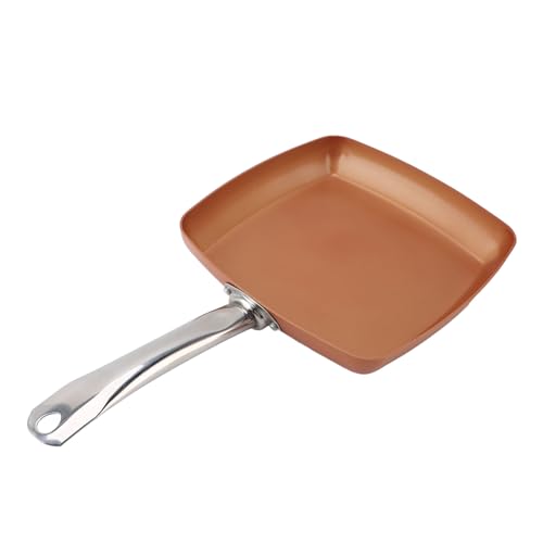 Materiale in alluminio: realizzata in alluminio color rame, la pentola è resistente all'usura e di lunga durata, il che le conferisce aspetto lussuoso e garantisce una lunga durata.