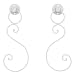 MyGift Elegant White Metal Wall Mounted Window Treatment Curtain Tieback Drapery Holdback - Set of 2
