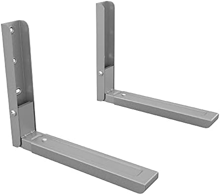 mahara Microwave Oven Shelf Brackets - Wall Hanging Microwave Shelf Adjustable Depth - Wall Mount Hanging Shelf Max 45kg - Space Saving Microwave Brackets Wall Shelf - Kitchen Storage & Organisation