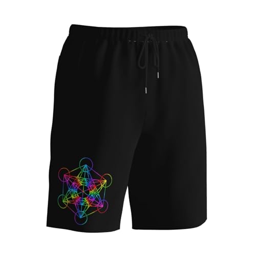 Metatrons Cube Men's Quick-Dry Board Shorts 7" - Swim Trunks Summer Hawaii Beach2