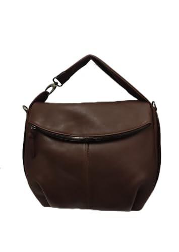 Sac en cuir Bruno Rossi Firenze R76G Tête Moro grand sac à main femme italien