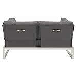 OUTLIV. Capri Loungebank Edelstahl Silber/Schwarz