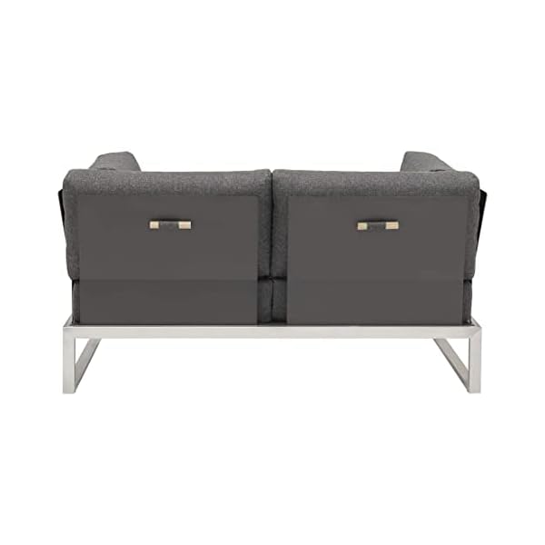 OUTLIV. Capri Loungebank Edelstahl Silber/Schwarz