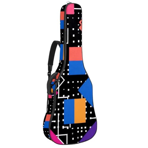 Housse de guitare acoustique étanche à motif géométrique pour vos déplacements