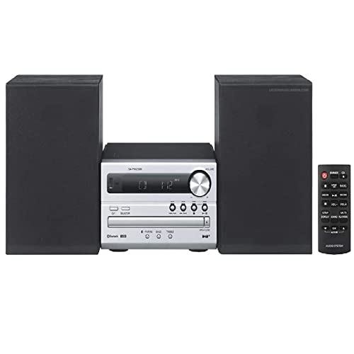 Suinga Micro chaîne Hi-Fi, Bluetooth, équipement audio pour votre maison, CD, Bluetooth, USB, MP3, radio FM, 20 W (RMS), design compact, égaliseur). Couleur : argenté.