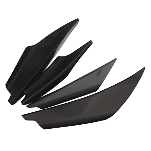 Homyl 3 x 4 peças de fibra de carbono universal para para-choque dianteiro com adesivo preto