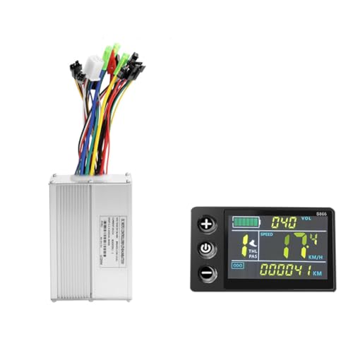 Moipuytrey S866 電動自転車 LCD ディスプレイ ダッシュボード SM5+2PIN+20A 36V/48V 正弦波コントローラー マウンテンバイク改造キット用