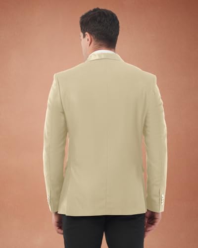 Image of SaintX Men's Premium Tuxedo Casual Blazer | Italian Slim Fit | Fully Lined | Shawl Collar | Stretchable Fabric | Designer Coat | Suitable for All Occasions (JK02)
