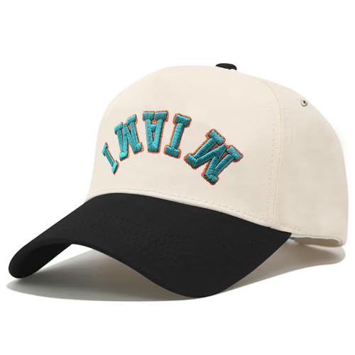 3D Embroidered Upside Down City Baseball Hat Adjustable Football Hat for Men Women Game Day Apparel Gifts