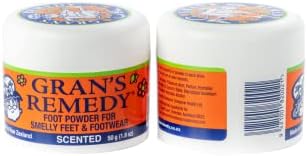 Gran's Remedy Scented Foot Powder - Effective Odor Eliminator & Moisture Absorbing Shoe Deodorizer for Shoes and Feet - Travel Size Freshness - Citrus