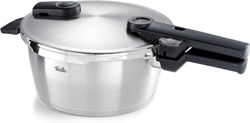 Fissler 602-410-03-000 Pressure Cooker, Easy to Cook with Simple Pressure Display, Premium, 3.5 L., Gas IH Compatible, For 2 - 3 People, Quiet, Pressure Cooker, 2 Levels of Pressure Setting, Made in