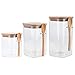 Square Storage Jar With Spoon Sealing Seasoning Container for Bars Parties Families Restaurants Kitchens Hotels Coffee Shops 800ml/1000ml/1200mlï¼ˆ800ml,Glassï¼‰(1200ml)