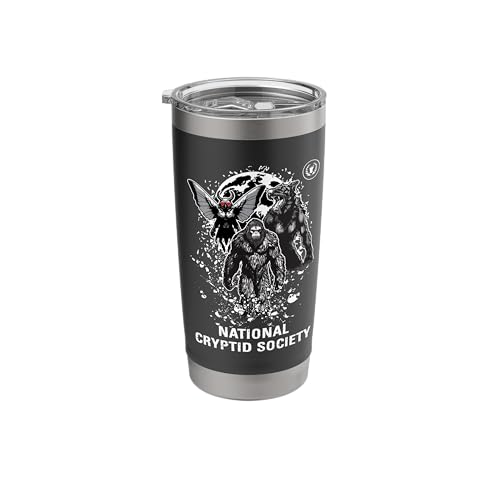 National Cryptid Society Bigfoot Mothman Dogman Cryptid Stainless Steel Insulated Tumbler