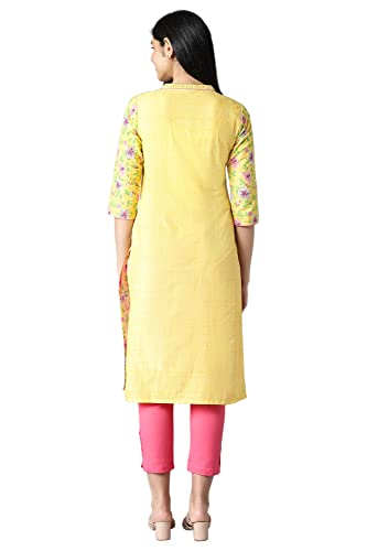 Image of Aurelia Women's Cotton Regular Fit Printed Kurta