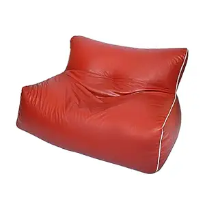 ink craft Been Bag Cover Without Beans for Home/Bedroom/Office/Lounge 2 Seater Been Bag Cover (Orange)