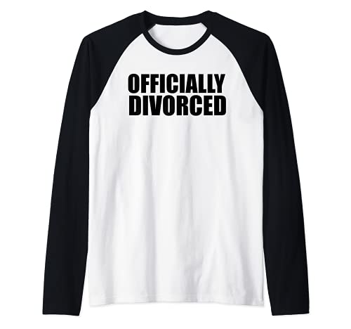 Officially Divorced Raglan Baseball Tee, Black