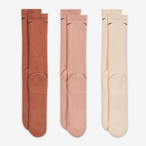 Nike Meias unissex para treinamento diário plus acolchoadas, Cinza, X-Large