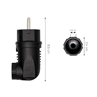 feletec Schuko Winkelstecker und Kupplung 230V IP44 für Außenbereich geeignet | Ideal für Verlängerungskabel als Ersatz – Ansicht 3