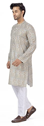 Image of Studio Shringaar Men's Cotton Relaxed Fit Straight Kurta