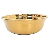 CONGARTENO Bacinella Acciaio Inossidabile Spessa Vasca Rotonda Multiuso per Cucina e Bagno Lavaggio Verdure Miscelazione e Servizio Resistente e Versatile per Uso Domestico