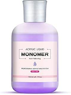 BNG Acrylic Liquid Monomer For Acrylic Nails-150ml Professional Acrylic Monomer For Acrylic Powder Nail Art Extension, Non-Yellowing Formula, MMA Free, Purple