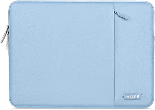 Image of MOCA Laptop Sleeve Bag Compatible with MacBook Pro 16 Inch 2023-2019 M2 A2780 M1 A2485 Pro /Max A2141 /Pro Retina 15 A1398,15-15.6 Inch Notebook,Polyester Vertical Case with Pocket,Blue