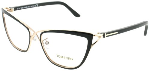 Tom Ford Women's Eyeglasses TF5272 5272 005 Black/Rose Gold Optical Frame 53mm