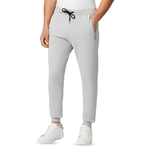 FM London Slim - Pantalon de jogging coupe ajustée pour hommes à poches zippées