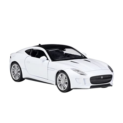 Modelo metálico fundido 1:36 para Jaguar F-Type Coupe blanco miniatura 1
