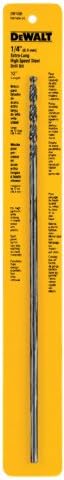 DEWALT DW1606 1/4-Inch by 12-Inch Extra Long Black Oxide Drill Bit