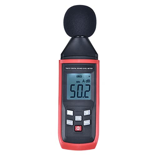 Sound Level Meter, TA8151 LCD Digital Noise Tester Measurement 30-130 DB Widely Used for Building Construction Offices Factories Traffic Road