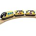 Battery Operated Locomotive Train Set for Wooden Train Tracks Magnetic Connection, Powerful Engine Bullet Train Set Compatible with Thomas, Brio, Melissa and Doug, Electric Train Toys for Toddlers