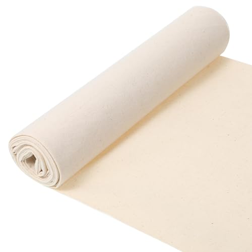 BOHUIZ 100% Cotton Muslin Fabric, 63x19 Inch Unbleached Muslin Linen