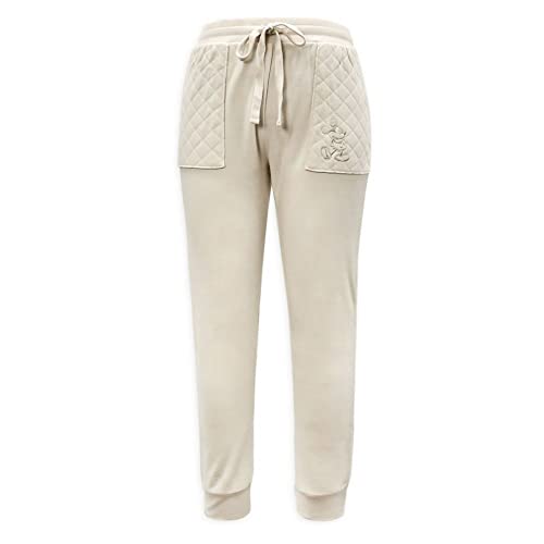 Pantalon de jogging Mickey Mouse Disney femme XL crème matelassé aux finitions soignées