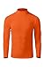 Zengjo Men Thermal Shirt Long Sleeve Mock Neck(Orange,L)