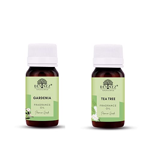 Image of Devinez Gardenia, Tea Tree Aroma Oil for Diffuser /Ultrasonic Aroma Diffuser /Tealight Diffuser /Reed Diffuser, 15ml Each