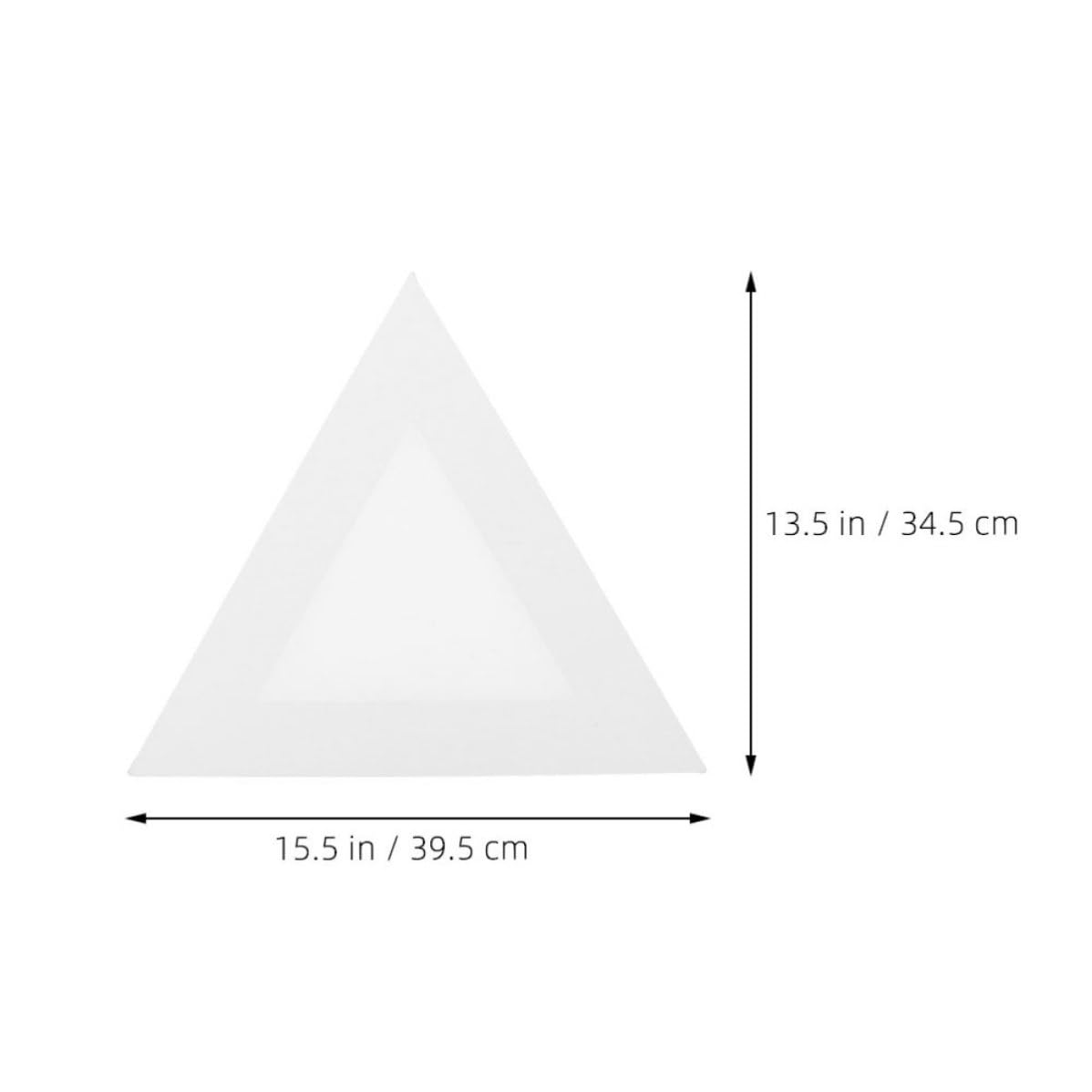 Lienzo Triangular para Pintar, Marco de Madera, 2 Piezas en Color Claro