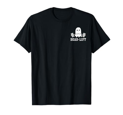 Dead Lift Ghost Gym Halloween Weight Lifting Workout Pocket T-Shirt
