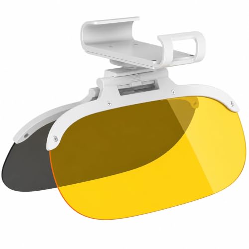 Image of LINEAR Car Sun Visor, 2 in 1 Universal Day and Night Anti-Glare Visor Sun Visor Extender, Visor Blocker, Night Vision Anti-Dazzle Windshield Driving Visor, UV-Filtering Eye Protector for SUV