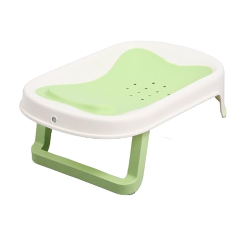 Image of Baby Bather Baby Bath Tub with Mesh Holes Bathtub Support Newborn Shower Stand (Green)