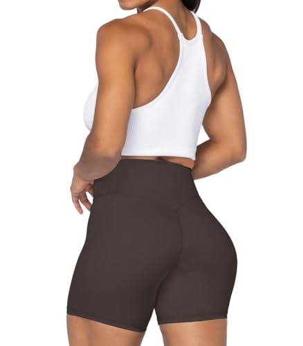 Image of Sunzel No Front Seam High Waist Biker Shorts for Women, Squat Proof Yoga Workout Gym Bike Shorts | 3, 5 Or 8-Inch Inseam, High Waisted, Tummy Control, No Front Seam, Buttery Soft, Compression Fit, Squat Proof