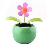Zereff Car Cute Swing Solar Powered Dancing Flower Toys Sunflower Flip Flap Bobble Plant Swing - (Color Name: Green)