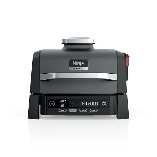 Ninja Woodfire Outdoor Grill & Smoker, 6-in-1 Functionality, Grill, Smoke, Bake, Roast, Air Fry, Broil, Authentic Woodfire Flavors, Electric Heat, OG321