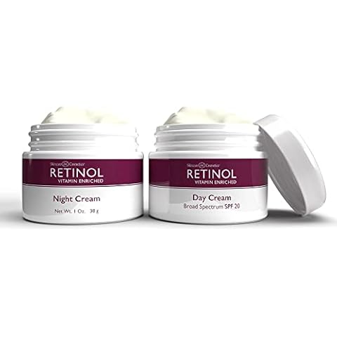 Retinol Anti-Aging, Vitamin Enriched Night Cream & Day Cream - 2.25 Ounces Each Cover