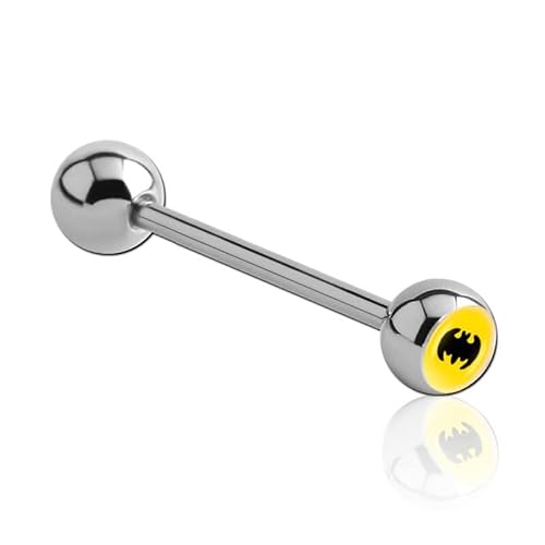 INOKI - Barbell de Langue Acier Boule Logo Batman Cover